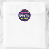 Bowling Birthday Party Stickers Runde oder Platz (Tasche)