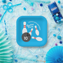 Bowling Birthday Party Themenplatz Teller