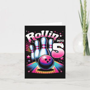 Bowling Birthday Rollin Inn 5 Party 5. Geburtstag Karte