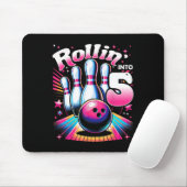 Bowling Birthday Rollin Into 5 Party 5th Birthday  Mousepad (Mit Mouse)