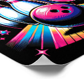 Bowling Birthday Rollin Into 6 Party 6th Birthday  Poster (Ecke)