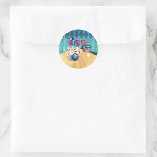 Bowling Birthday Sticker - Girl (Tasche)