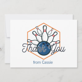 Bowling Birthday Vielen Dank Dankeskarte