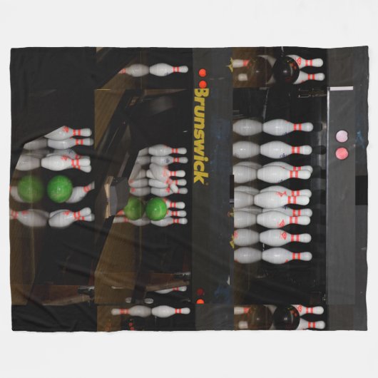 Bowling Blanket (groß) Fleecedecke (Vorderseite (Horizontal))