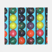 Bowling Blitz Fleecedecke (Vorderseite (Horizontal))