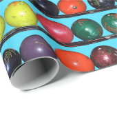 Bowling Blitz Geschenkpapier (Rolleneckpunkt)