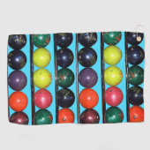 Bowling Blitz Golfhandtuch (Horizontal)