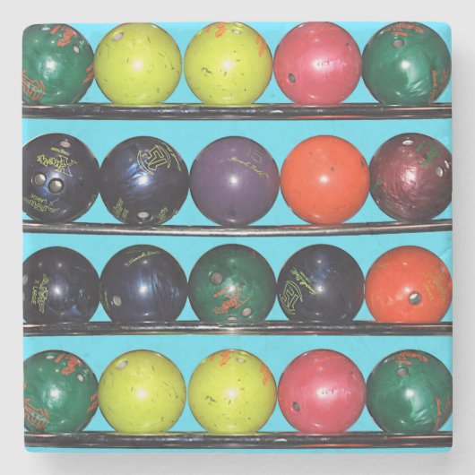 Bowling Blitz Steinuntersetzer (Vorderseite)