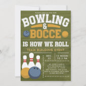 Bowling Bocce Team Community Church Business Einladung (Vorderseite)