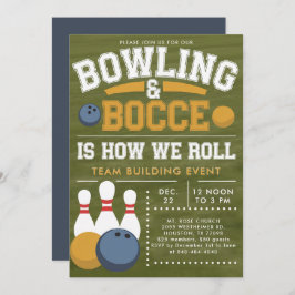 Bowling Bocce Team Community Church Business Einladung