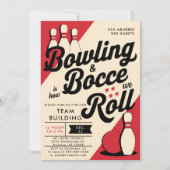 Bowling Bocce Team Community Church Business Einladung (Vorderseite)