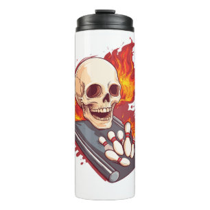 Bowling Bones � Lustiger Sport-Schädel Thermosbecher