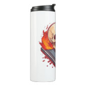 Bowling Bones � Lustiger Sport-Schädel Thermosbecher (Nach links gedreht)
