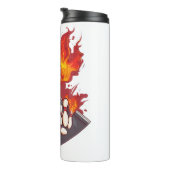 Bowling Bones � Lustiger Sport-Schädel Thermosbecher (Nach rechts gedreht)