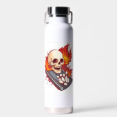 Bowling Bones � Lustiger Sport-Schädel Trinkflasche (Vorne)