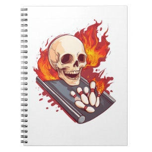 Bowling Bones � Lustiger Sport-Totenkopf Notizblock