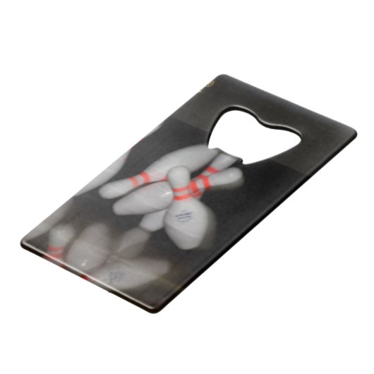Bowling Bottle Opener Geldbeutel Flaschenöffner (Vorderseite Schrägansicht)