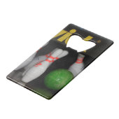 Bowling Bottle Opener Geldkarten Flaschenöffner (Vorderseite Schrägansicht)