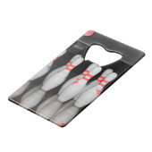 Bowling Bottle Opener Kreditkarten Flaschenöffner (Vorderseite Schrägansicht)