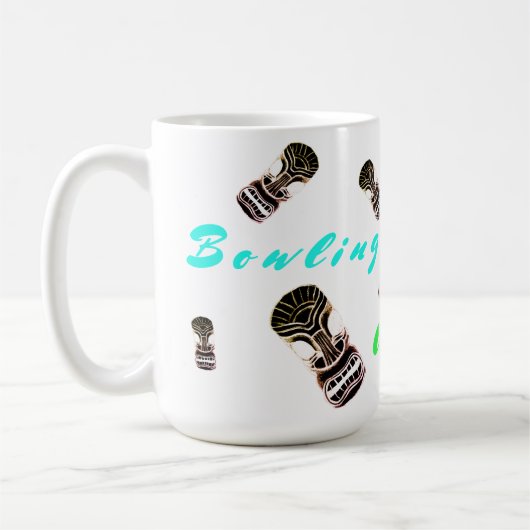 Bowling Bouncing Tiki Mask Kaffeetasse (Links)