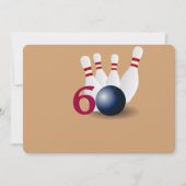 Bowling, Bowler 60. Geburtstag Einladung. Einladung (Vorderseite)