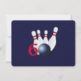 Bowling, Bowler 60. Geburtstags-Einladung Einladung