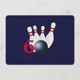 Bowling, Bowler 60. Geburtstags-Einladung Einladung