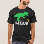 Bowling Bowler Dinosaur Player Ball Button T-Shirt (Vorderseite)