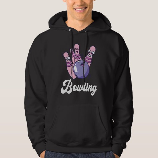 Bowling Bowler Funny Bowling Bowling Pin Strike Bo Hoodie (Vorderseite)