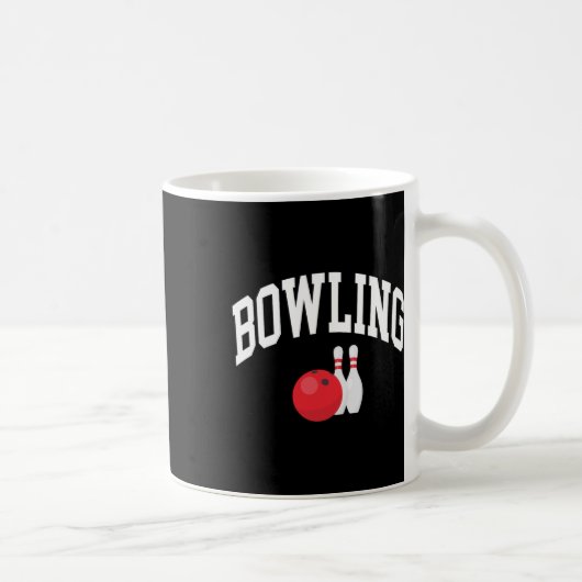 Bowling Bowler Grafik Kaffeetasse (Rechts)