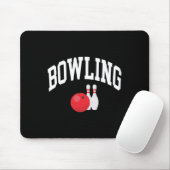 Bowling Bowler Grafik  Mousepad (Mit Mouse)
