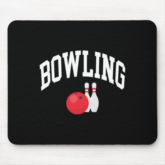 Bowling Bowler Grafik  Mousepad (Vorne)