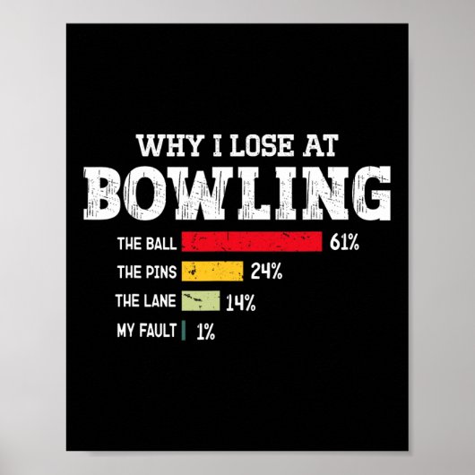 Bowling Bowler Männer Frauen Lustiger Bowling-Spie Poster (Vorne)