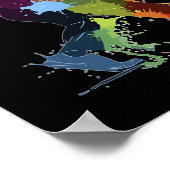 Bowling Bowler Paint Splash  Poster (Ecke)