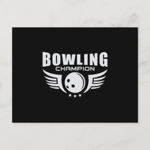 Bowling Bowler Sport Strike Bowl Team Funny Gesche Postkarte