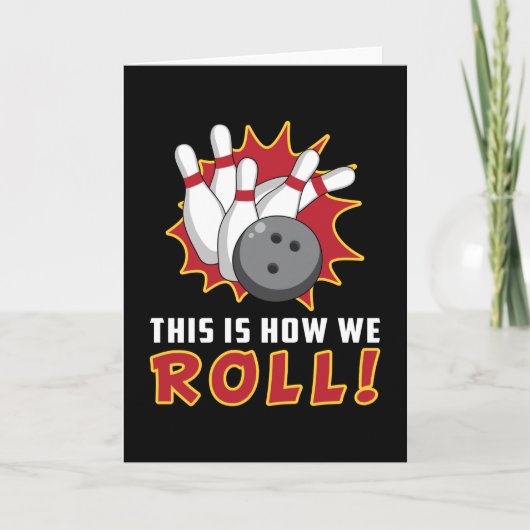 Bowling Bowler Strike Sport Team Bowl Funny Gesche Karte (Vorderseite)