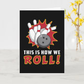 Bowling Bowler Strike Sport Team Bowl Funny Gesche Karte (Gelbe Blume)