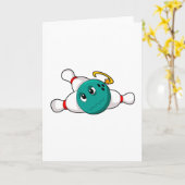 Bowling Bowling ball Bowling Button Karte (Gelbe Blume)