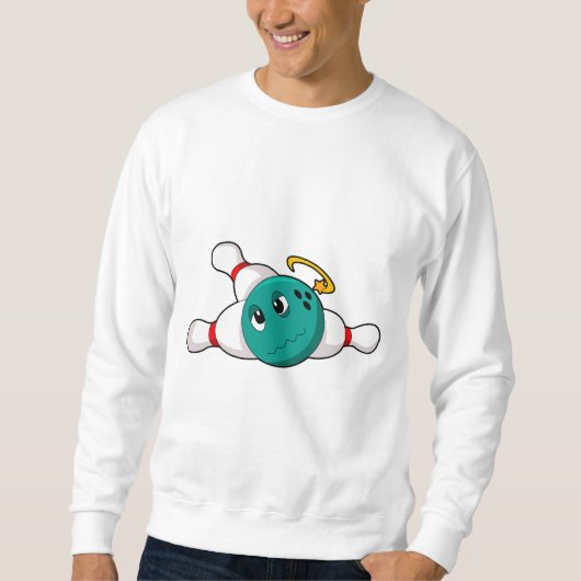 Bowling Bowling ball Bowling Button Sweatshirt (Vorderseite)