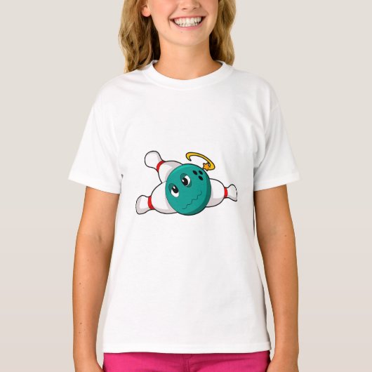 Bowling Bowling ball Bowling Button T-Shirt (Vorderseite)