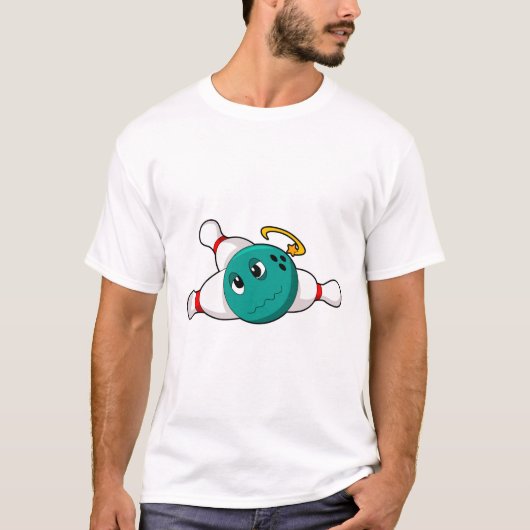 Bowling Bowling ball Bowling Button T-Shirt (Vorderseite)