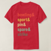 Bowling Bowling Ball Button Bowler Bowling 5 T-Shirt (Design vorne)