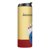 Bowling - Bowling Ball und Buttone Design personal Thermosbecher (Nach links gedreht)