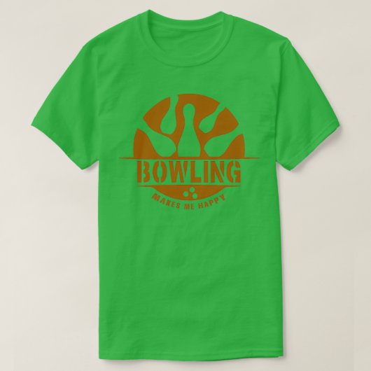 Bowling Bowling Balls Bowling Button Bowler T T-Shirt (Design vorne)