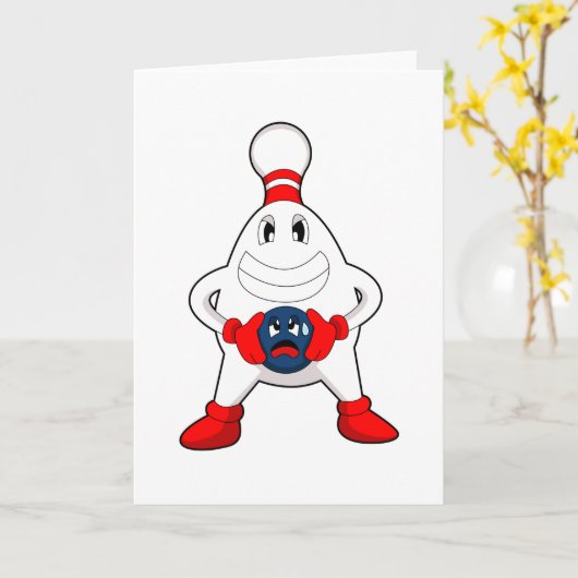 Bowling Bowling Button Bowling Karte (Gelbe Blume)