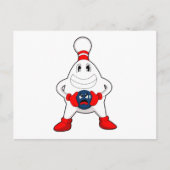 Bowling Bowling Button Bowling Postkarte (Vorderseite)