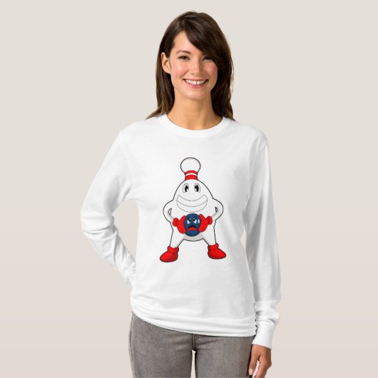 Bowling Bowling Button Bowling T-Shirt (Vorne ganz)