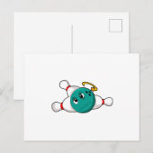 Bowling Bowlingkugel Bowlingnadel Postkarte (Vorne/Hinten)