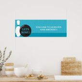 Bowling Boy Birthday Party Banner Poster (Küche)