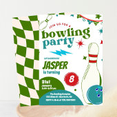 Bowling Boy Birthday Party | Spaß machen Einladung